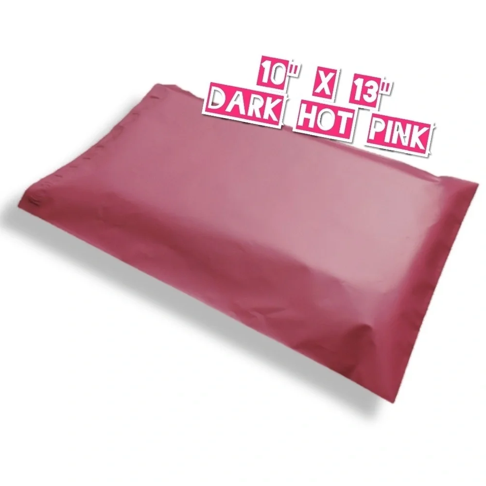 100 Dark Hot Pink Poly Mailers 10x13 - Picture 3 of 3